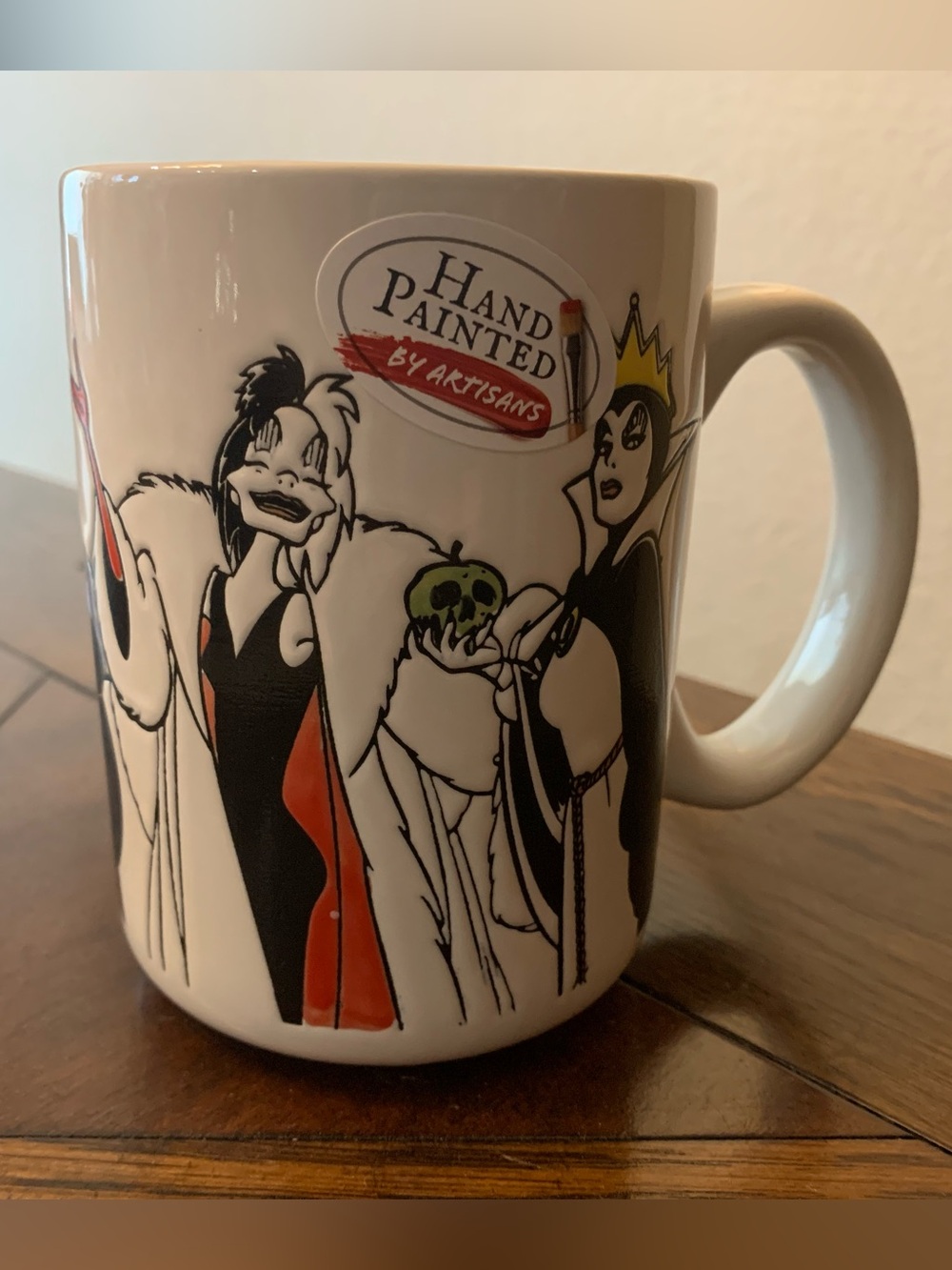 NEW Hand-Painted Disney Villains Character Mug Maleficent Ursula Cruella de Vil
